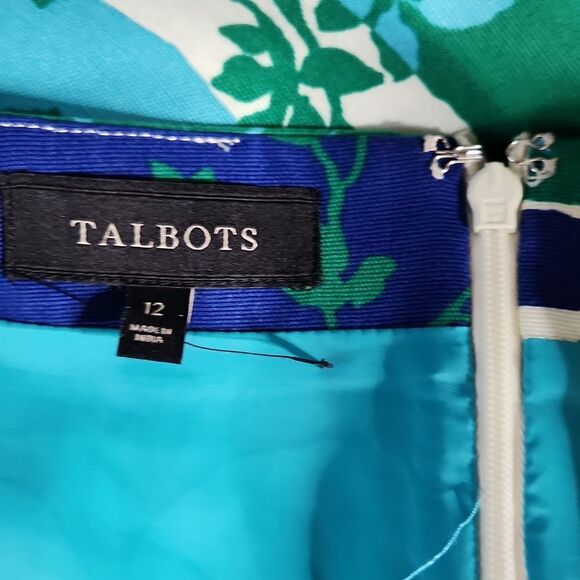 Talbots CANVAS COTTON Botanical A-LINE SKIRT - Picture 8 of 10